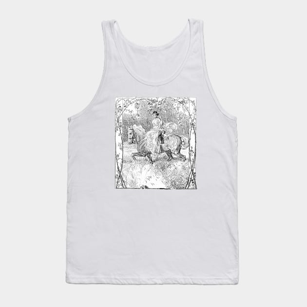 HORSEBACK RIDING GIRL Tank Top by Biophilia